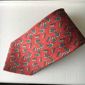 Vintage Silk Thanksgiving tie Holiday blue corn